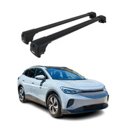Barres De Toit Transversales pour VW ID.4 2021-2026 Aluminium Noir 2Pcs