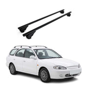 Barres de toit Transversales pour Hyundai Lantra II Break 1995-2000 Acier Noir