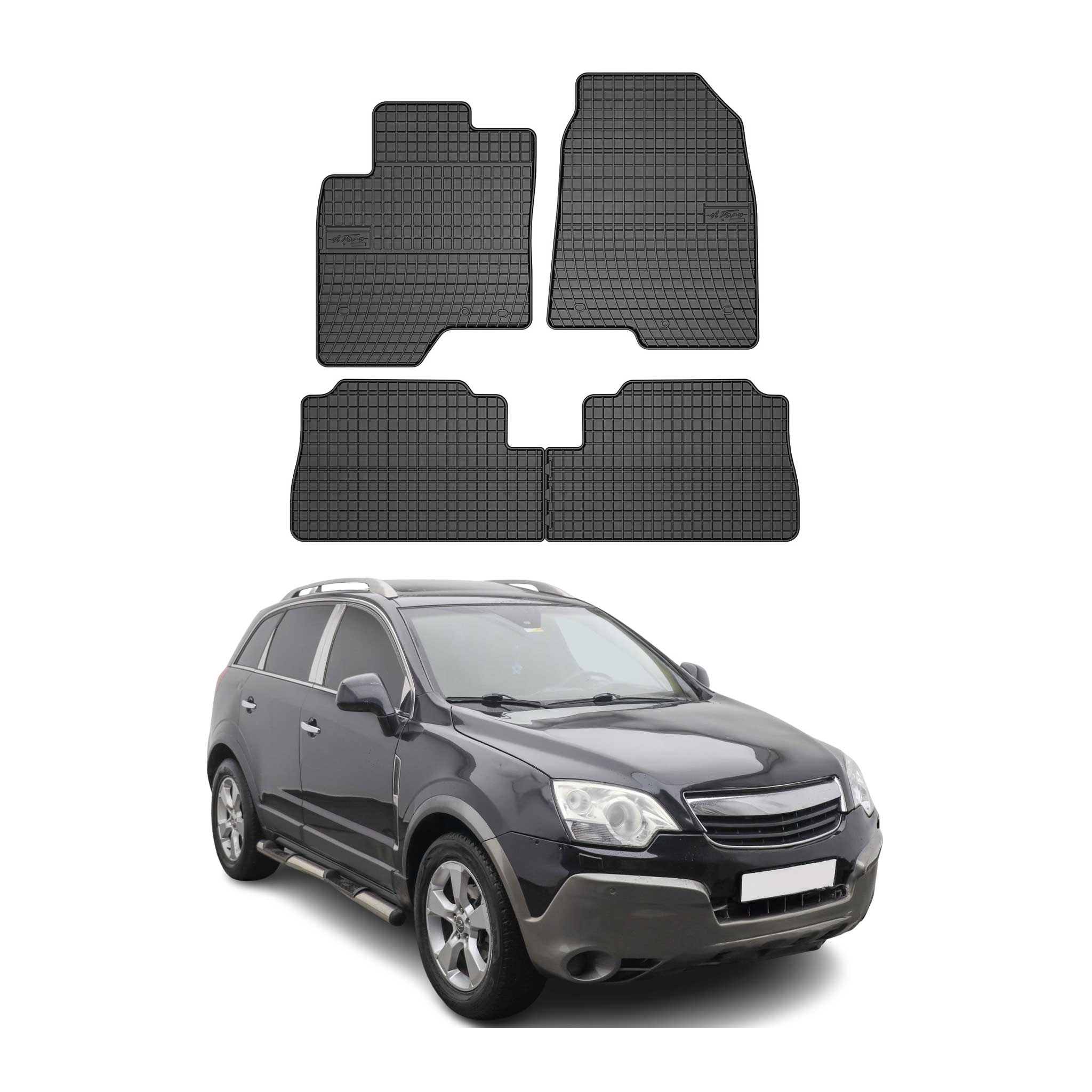 Tapis de Sol pour Opel Antara 2006-2017 OMAC Noir Caoutchouc