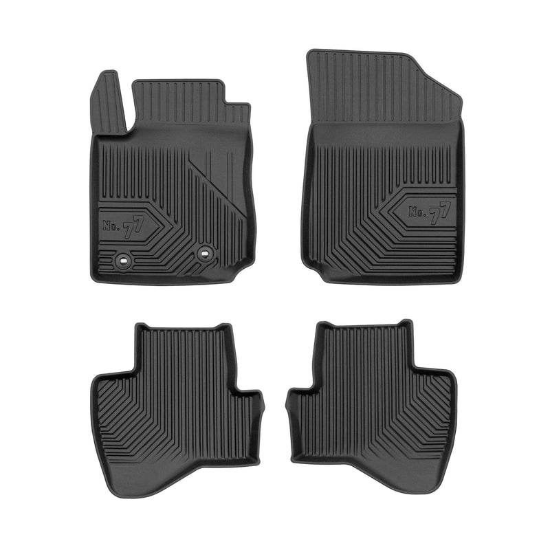 Tapis de Sol de Voiture pour Toyota Aygo II 2014-2022 TPE Imperméable Noir 3Pcs