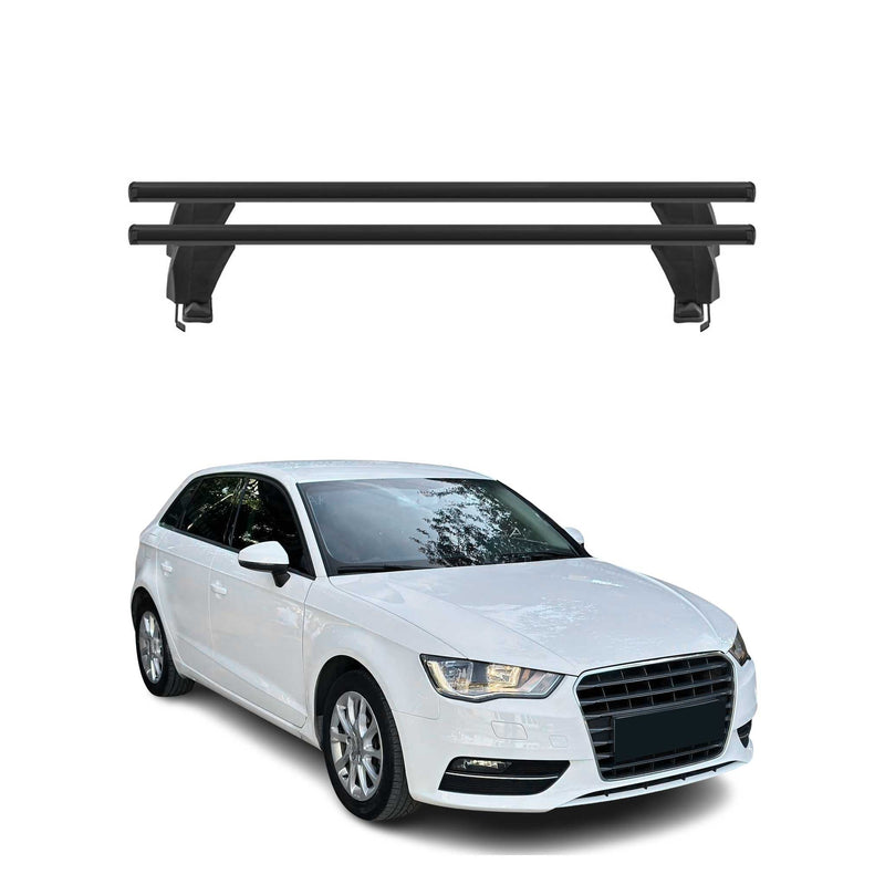 Menabo Barres de transversales pour Audi A3 8V Sportback 2012-2020 Alu Noir ABE