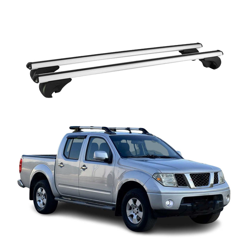 Barres de toit Transversales pour Nissan Navara 2005-2014 Aluminium Argent