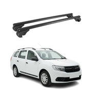 Barres de toit Transversales pour Dacia Logan MCV Stepway 2017-2020 TÜV Noir 2x