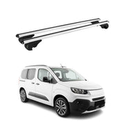 Barres de toit Transversales pour Fiat Doblo III 2022-2026 TÜV Aluminium Gris 2x