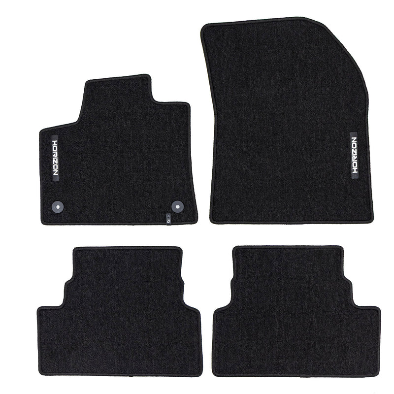 Tapis de Sol de Voiture pour Opel Grandland X 2017-24 5places Velours Noir 4Pcs