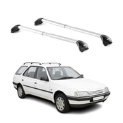 Barres de toit pour Peugeot 405 406 407 Wagon 1988-2012 Gris Argenté 2x ABE