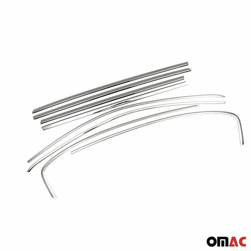 Garniture de Fenêtre pour Fiat Tipo Berline 2015-2025 Acier Inox Foncé 8Pcs