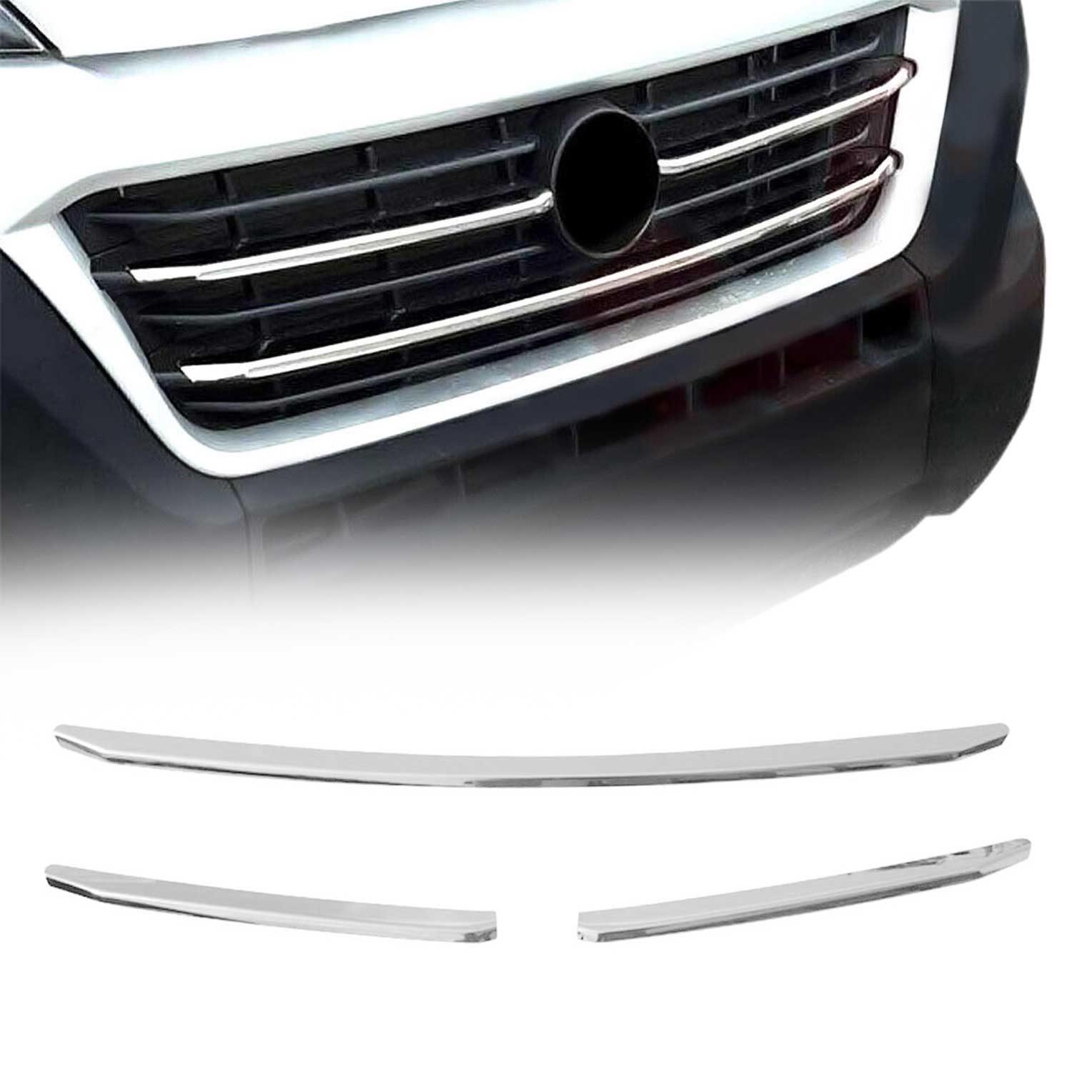 Moulure de Grille de Calandre pour Fiat Ducato 2014-2026 Chromé 3Pcs