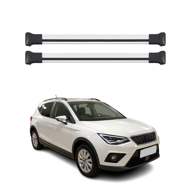 Barres de toit transversales pour Seat Arona 2017-2025 Aluminium Gris