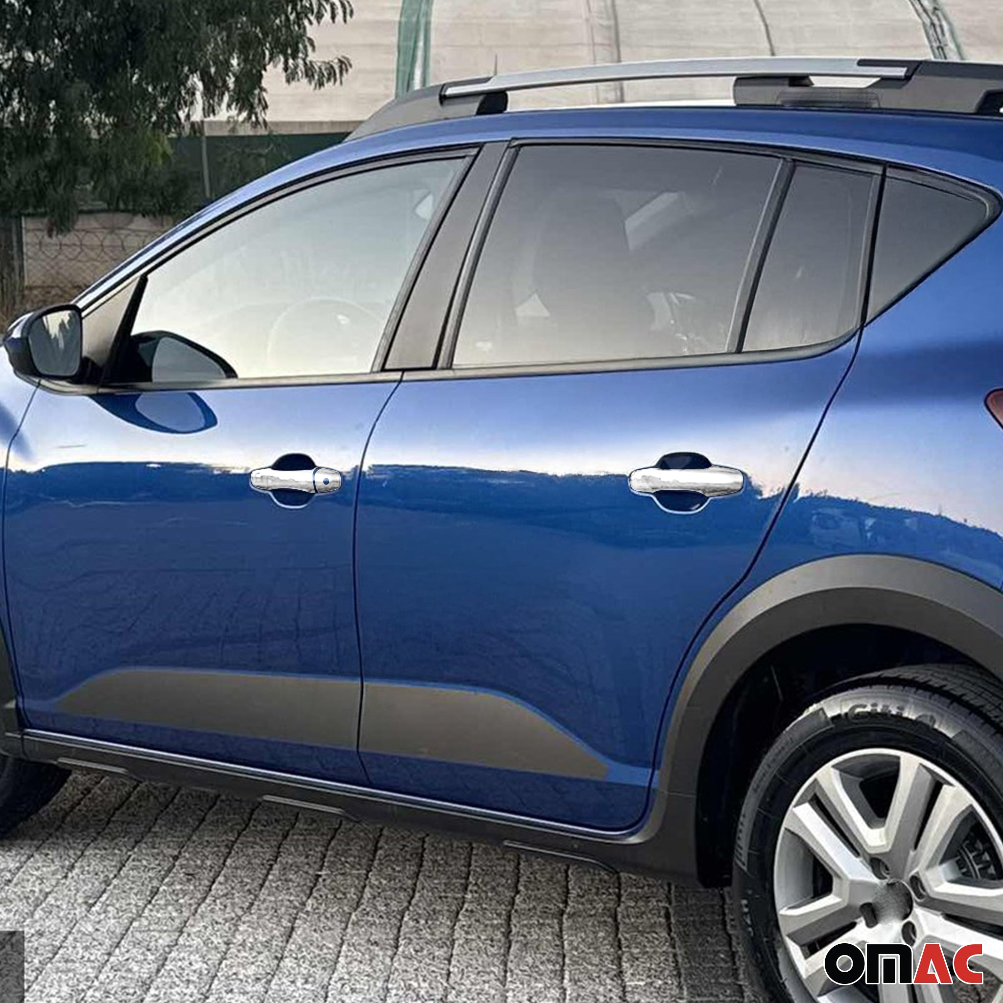 Couverture de Poignée de Porte pour Dacia Sandero 2021-2025 Acier Inoxy 5Pcs