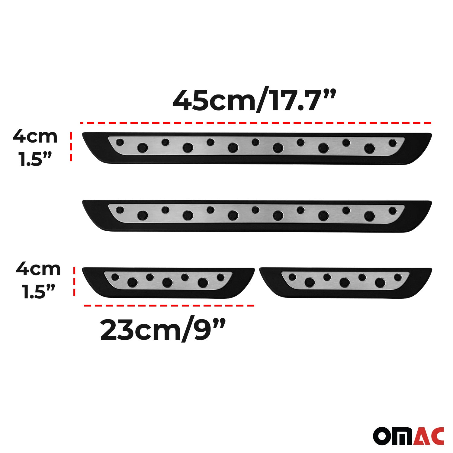 Seuils de porte pour Skoda Rapid 2012-2019 4 pcs en acier inox Chromé