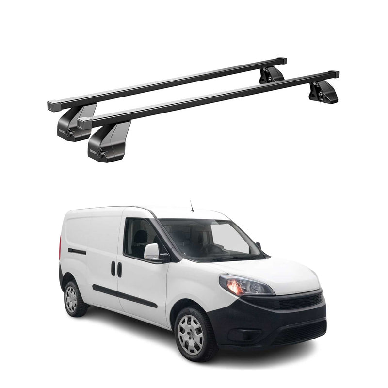 Barres Transversales Menabo pour Fiat Doblo II Maxi 2015-2024 Noir