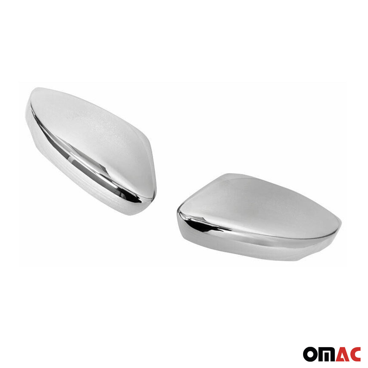 Coques de Rétroviseurs pour Skoda Rapid Berline 2012-2019 en Acier Chromé Argent