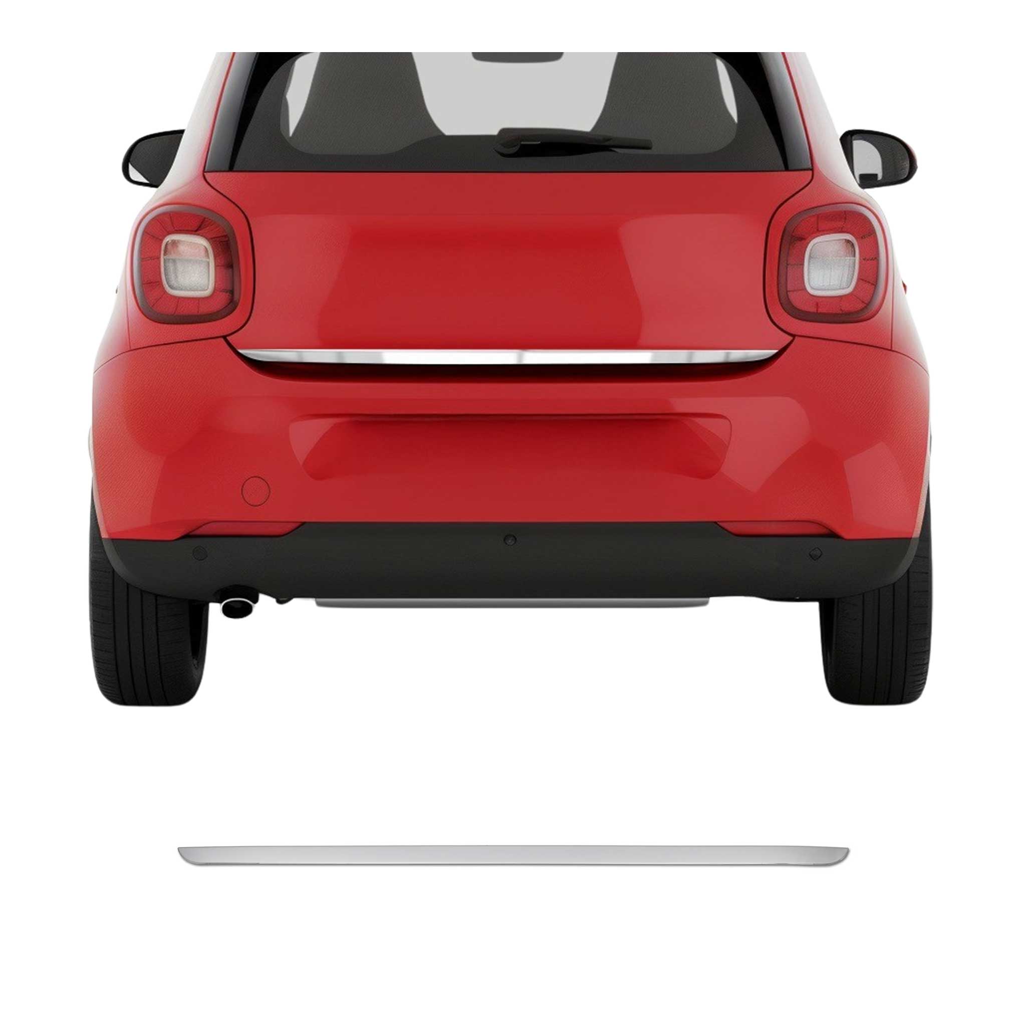 Garniture de Hayon Coffre pour Smart Forfour 453 2014-2020 acier inox