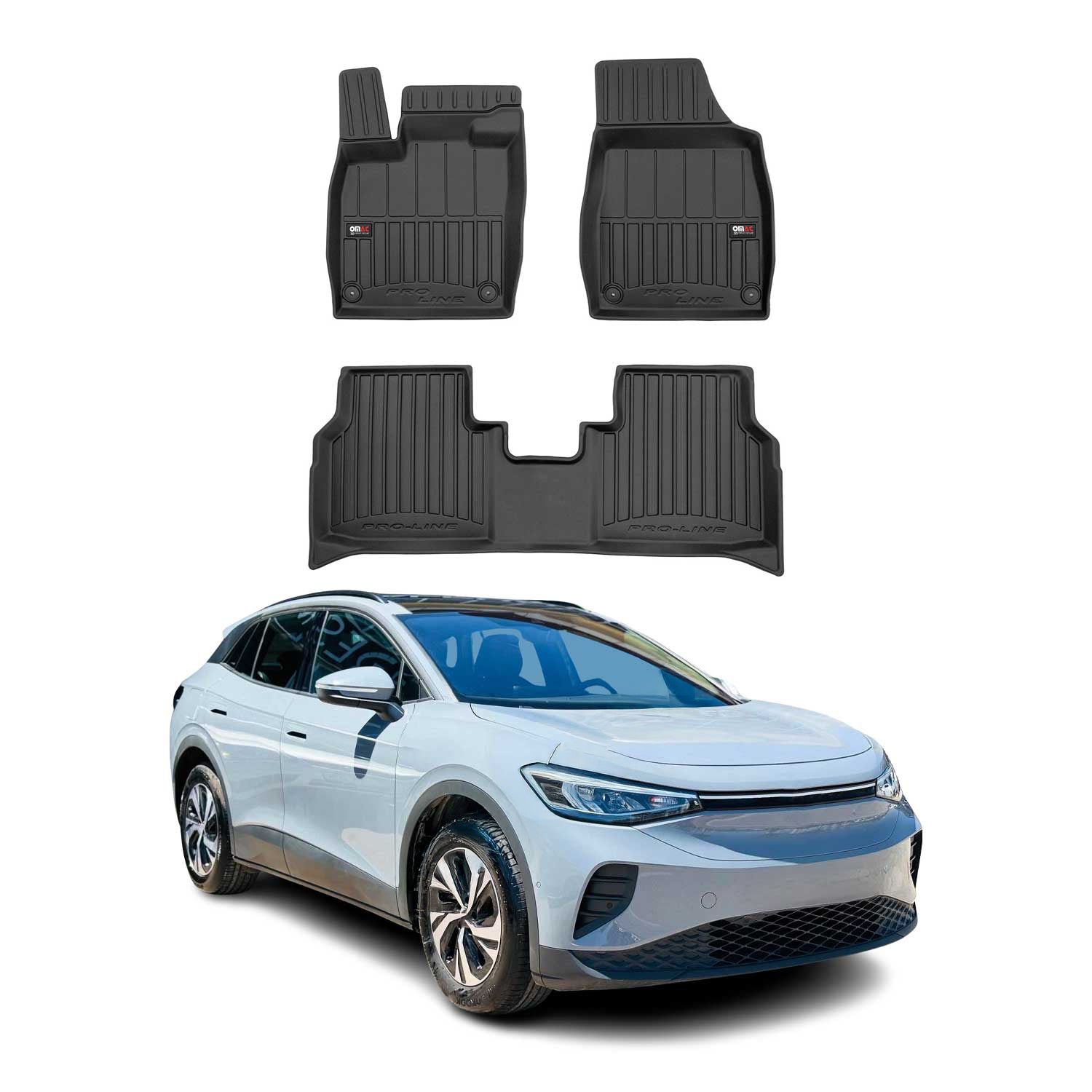 Tapis de Sol pour VW ID.4 2021-2026 OMAC Premium Noir Caoutchouc TPE