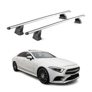 Barres de toit transversales Alu pour Mercedes CLS C219 2004-2010 TÜV Gris 2Pcs