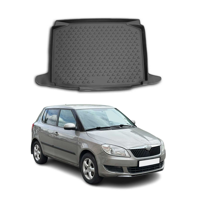 Tapis de Coffre pour Skoda Fabia 2007-2014 TPE Noir