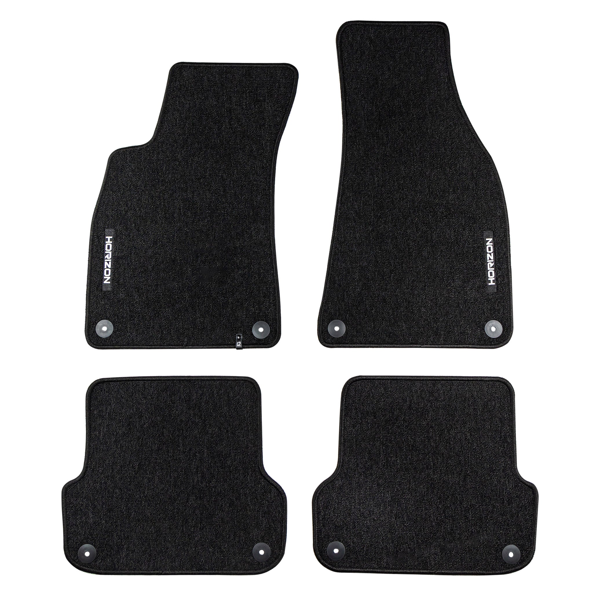 Tapis de sol pour Audi A4 B6 2000-2006 / A4 B7 2004-2008 Velours Noir 4Pcs