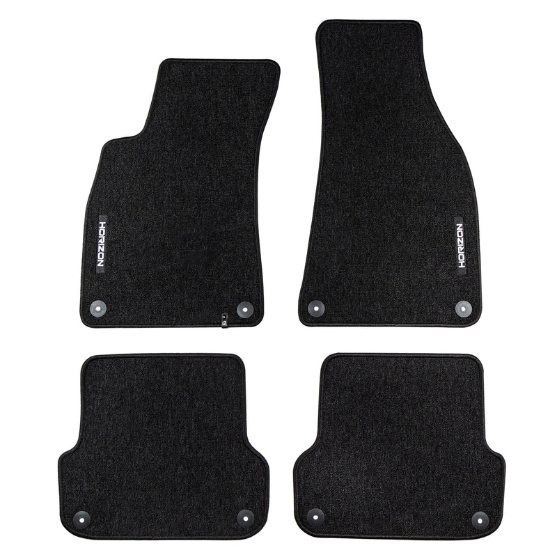 Tapis de sol pour Audi A4 B6 2000-2006 / A4 B7 2004-2008 Velours Noir 4Pcs