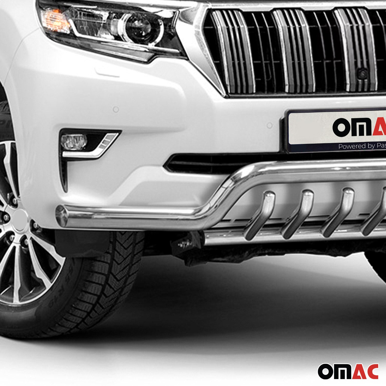 Pare-Buffle Avant Pour Toyota Land Cruiser 150 2019-2023 Argent en Acier Inox