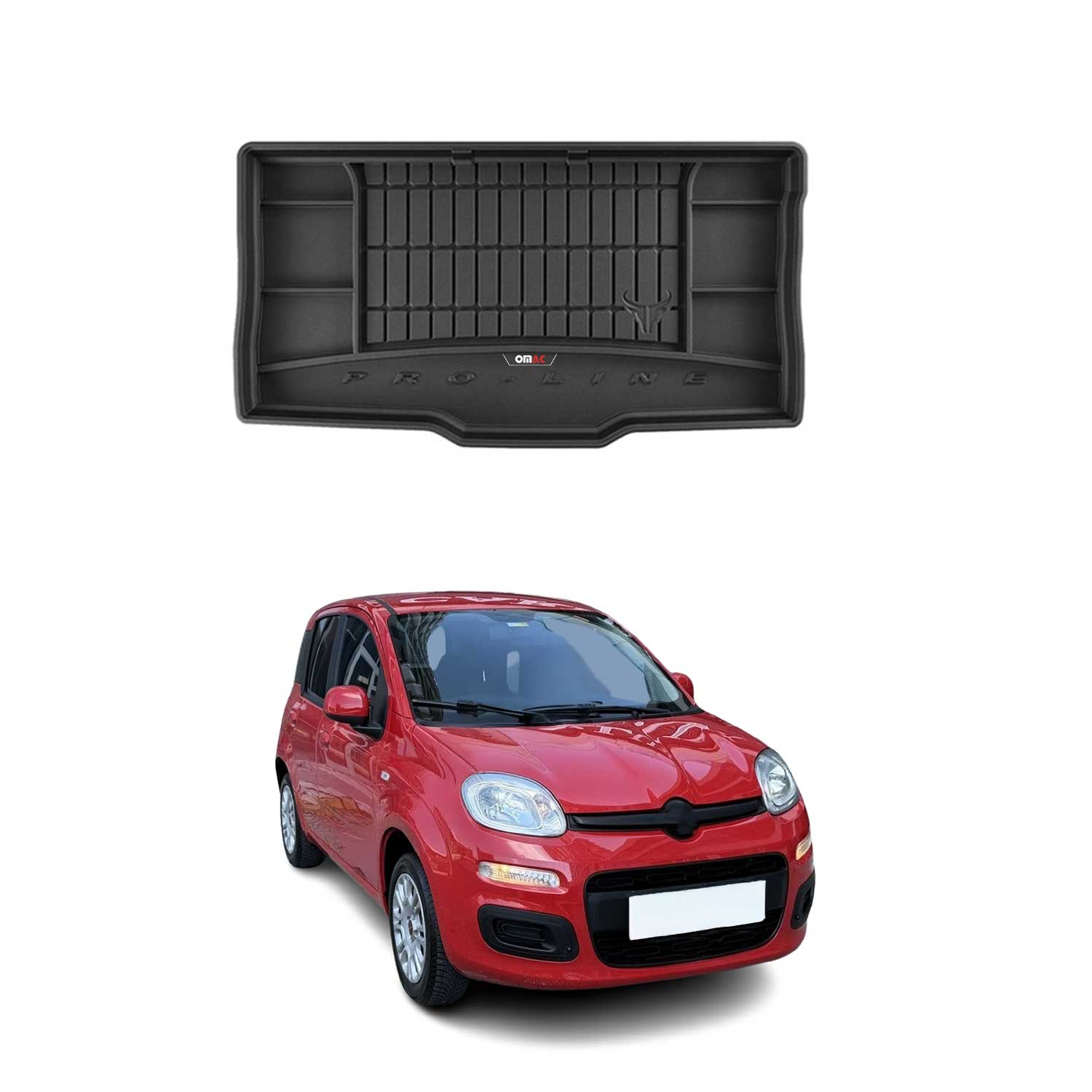 Tapis de Coffre pour Fiat Panda 2012-2026 TPE Noir