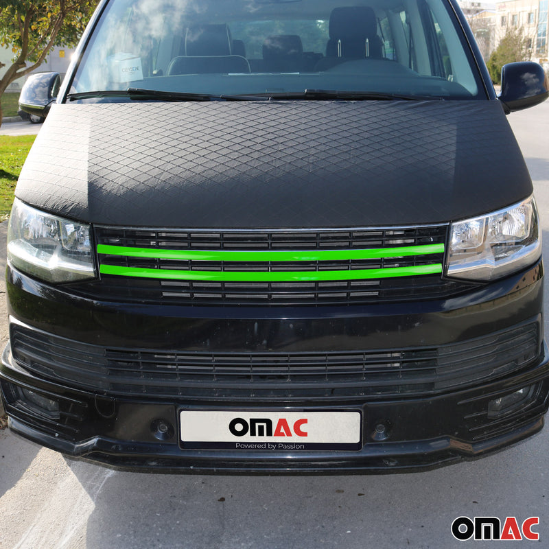 Grille de Calendre pour VW T6 Transporter tout 2015-2019 en inox Chromé vert