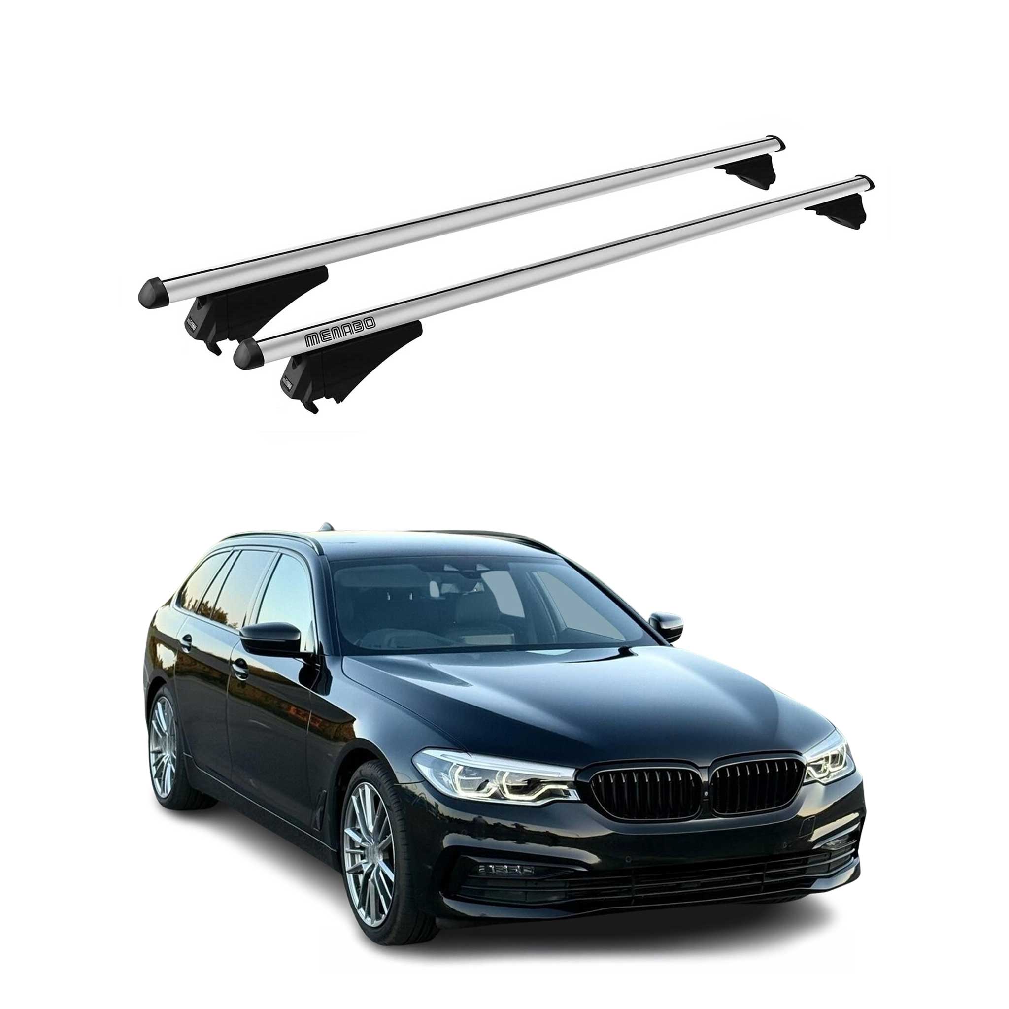 Tiger Barres de toit transversales pour BMW Serie 5 G31 2017-2023 Gris