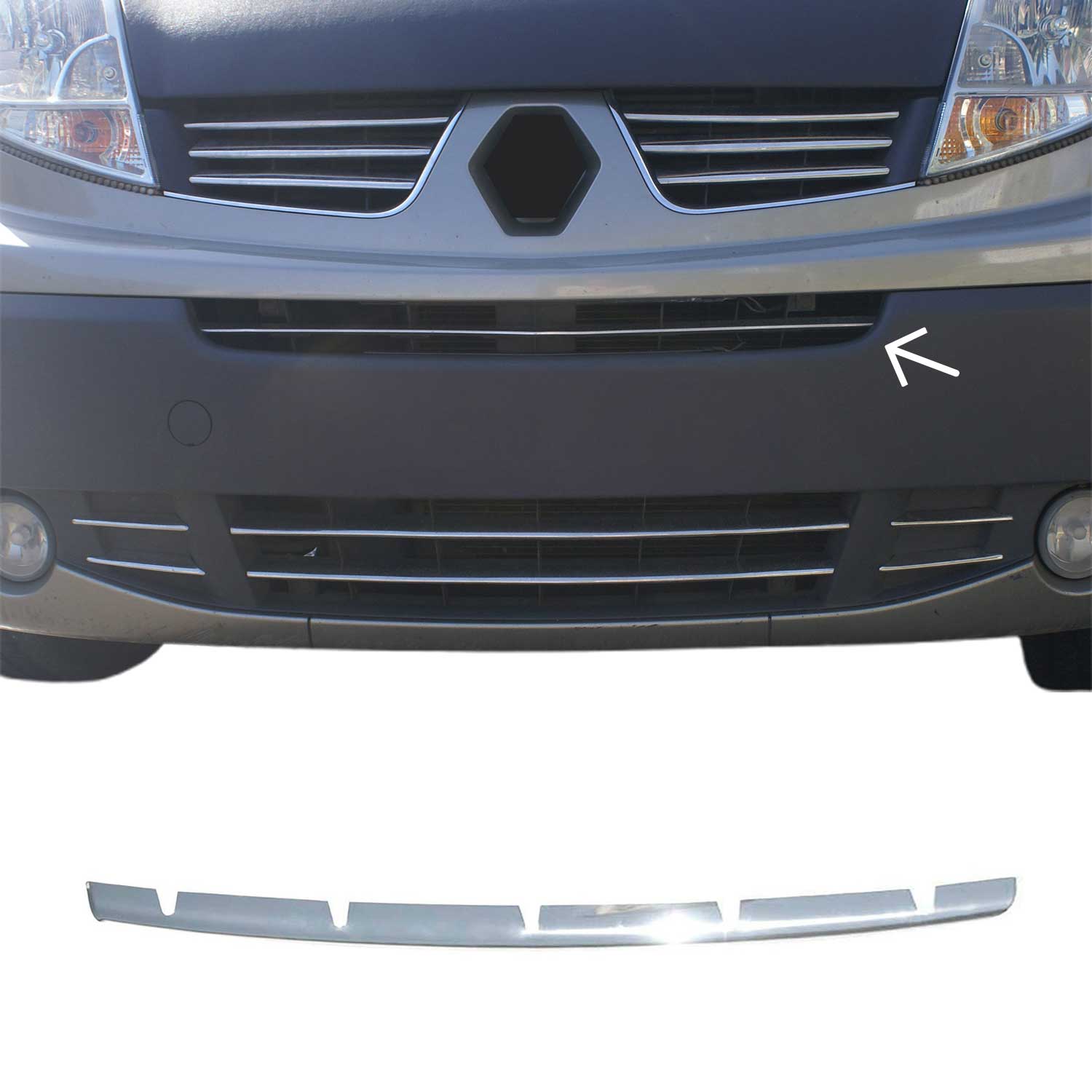 Moulure de Grille de Calandre pour Nissan NV400 2010-2021 Chromé