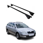 Barres de toit Transversales pour Skoda Octavia Break 2004-2012 Fer Noir