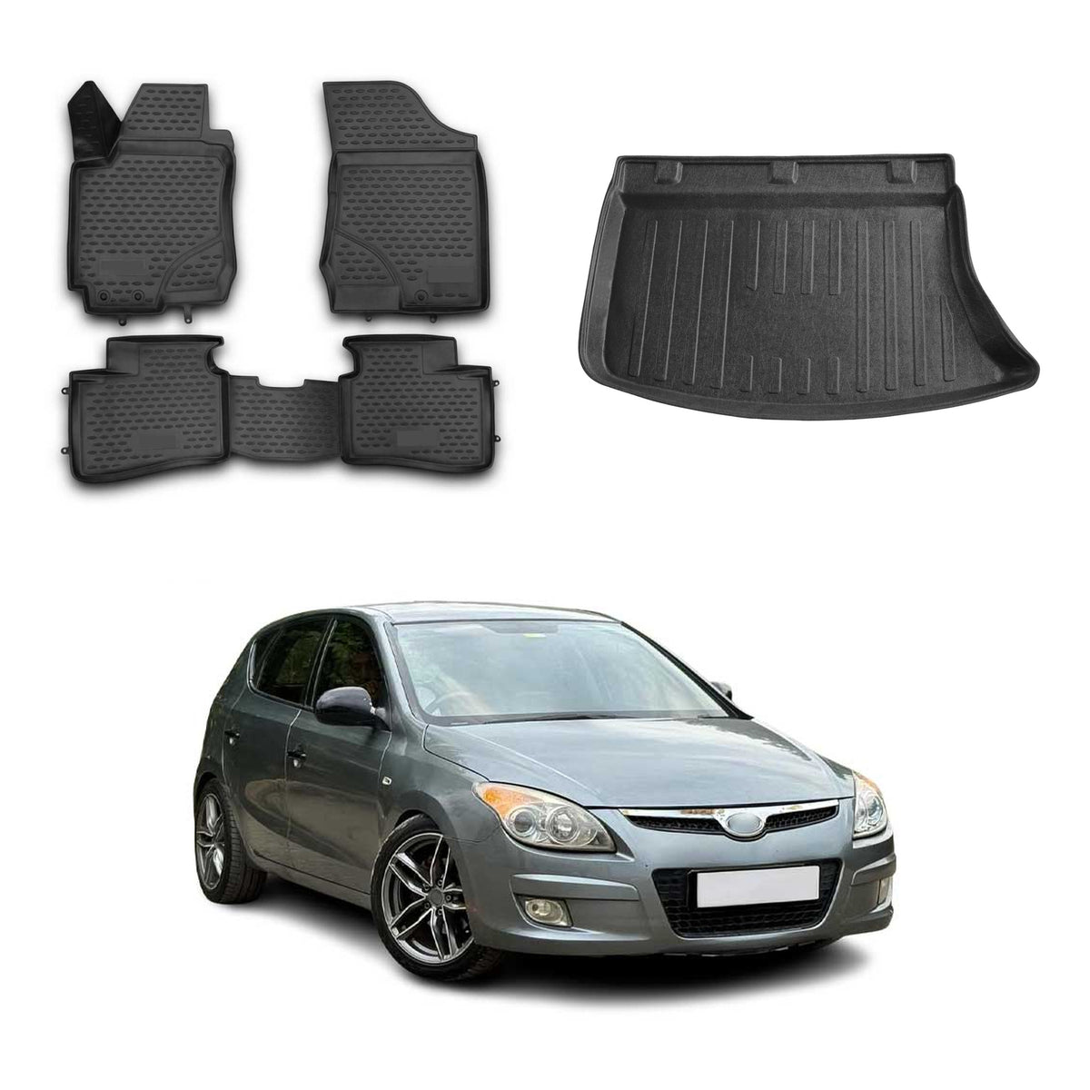 OMAC Kit Tapis de Sol et Coffre pour Hyundai i30 I Break 2007-2012