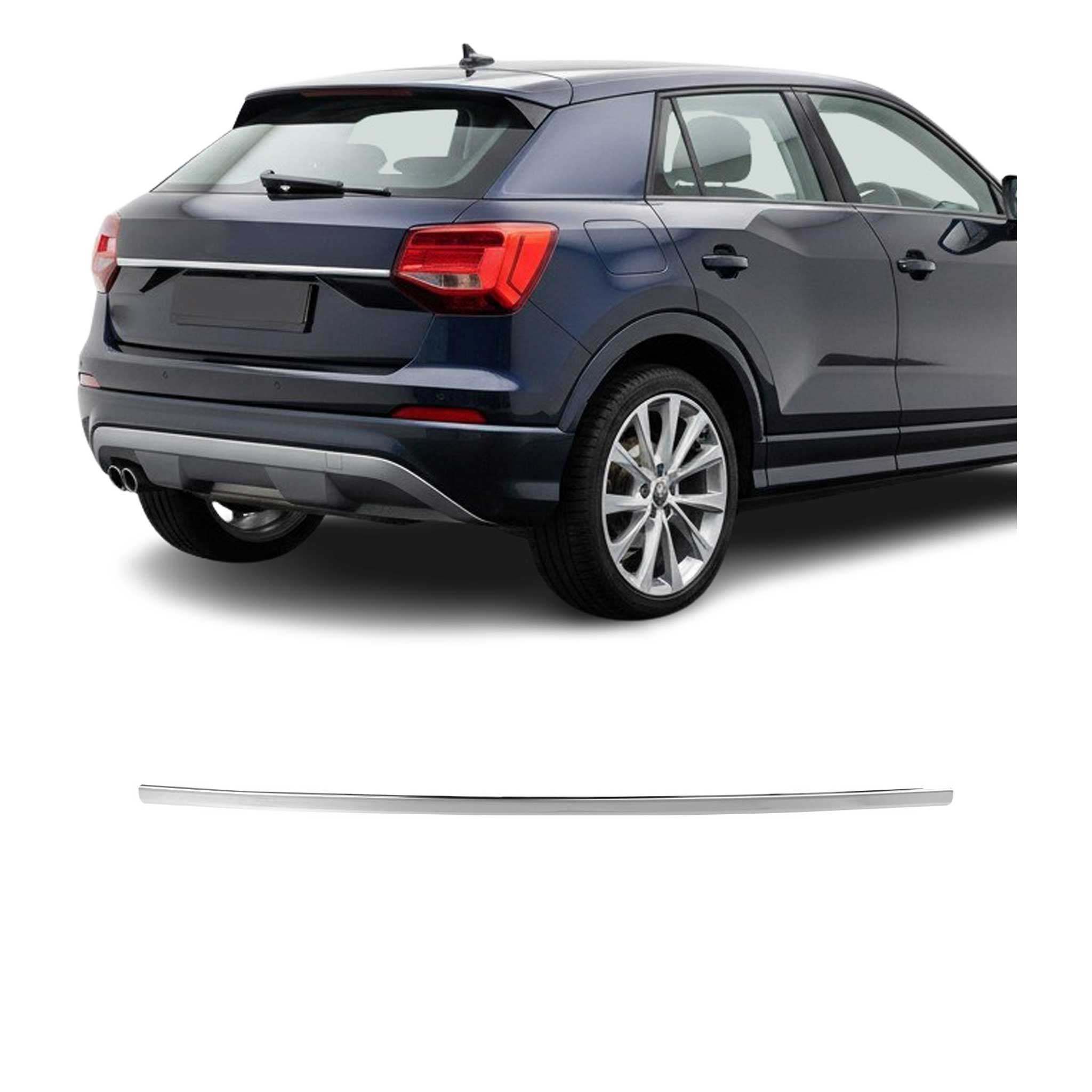 Couvercle de poignée de hayon pour Audi Q2 2017-2025 en acier inox Chromé