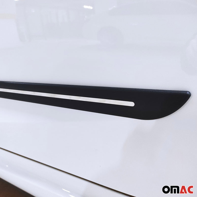 Garniture baguette de porte latérale pour Skoda Karoq 2017-2025 Noir Chromé 4Pcs
