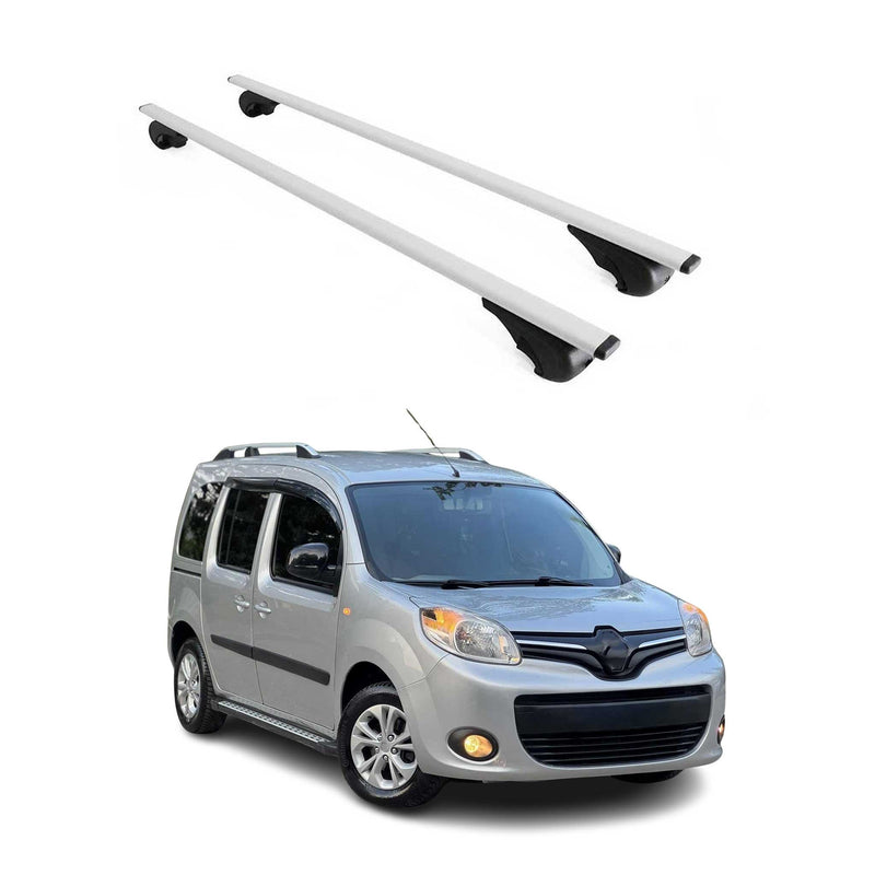 Barres de toit Transversales pour Renault Kangoo 2008-2021 Fer Argent