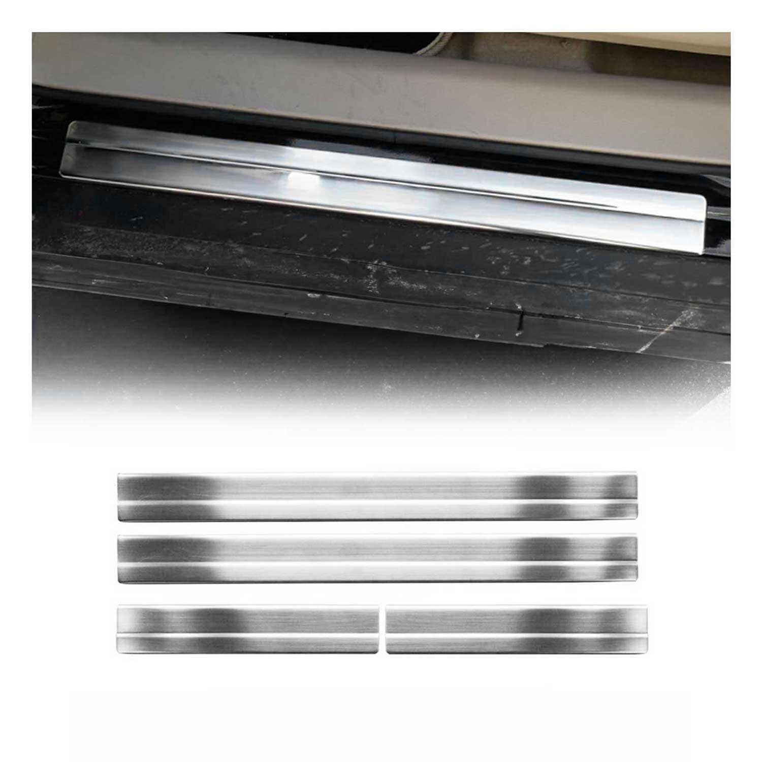 Couverture de Seuil de porte pour Nissan X-Trail T32 2016-2020 inox chromé 4Pcs