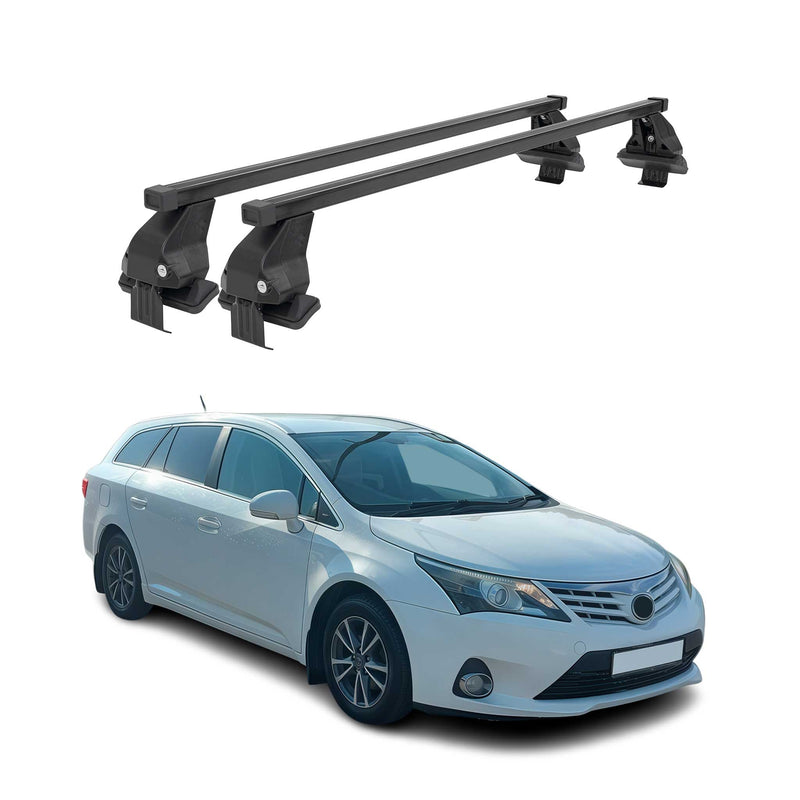 Barres Transversales Menabo pour Toyota Avensis T270 2009-2011 Noir