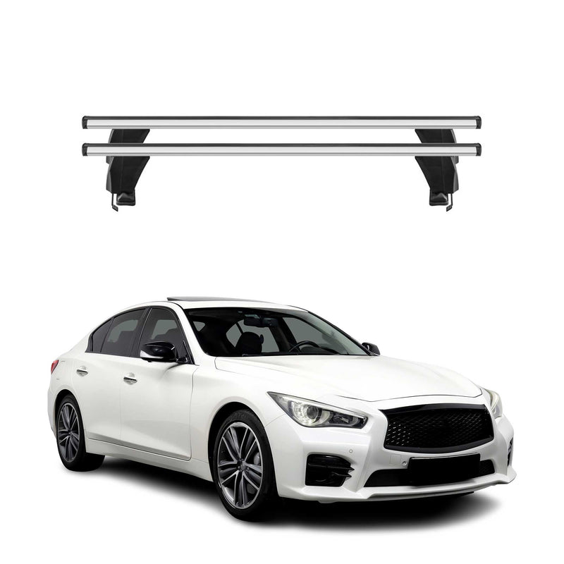 Menabo Barres de toit Transversales pour Infiniti Q50 2013-2025 Gris ABE 2x