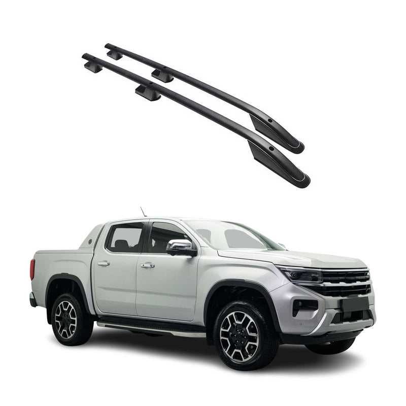 Barres de toit longitudinales pour VW Amarok NF 2022-2025 Aluminium Noir