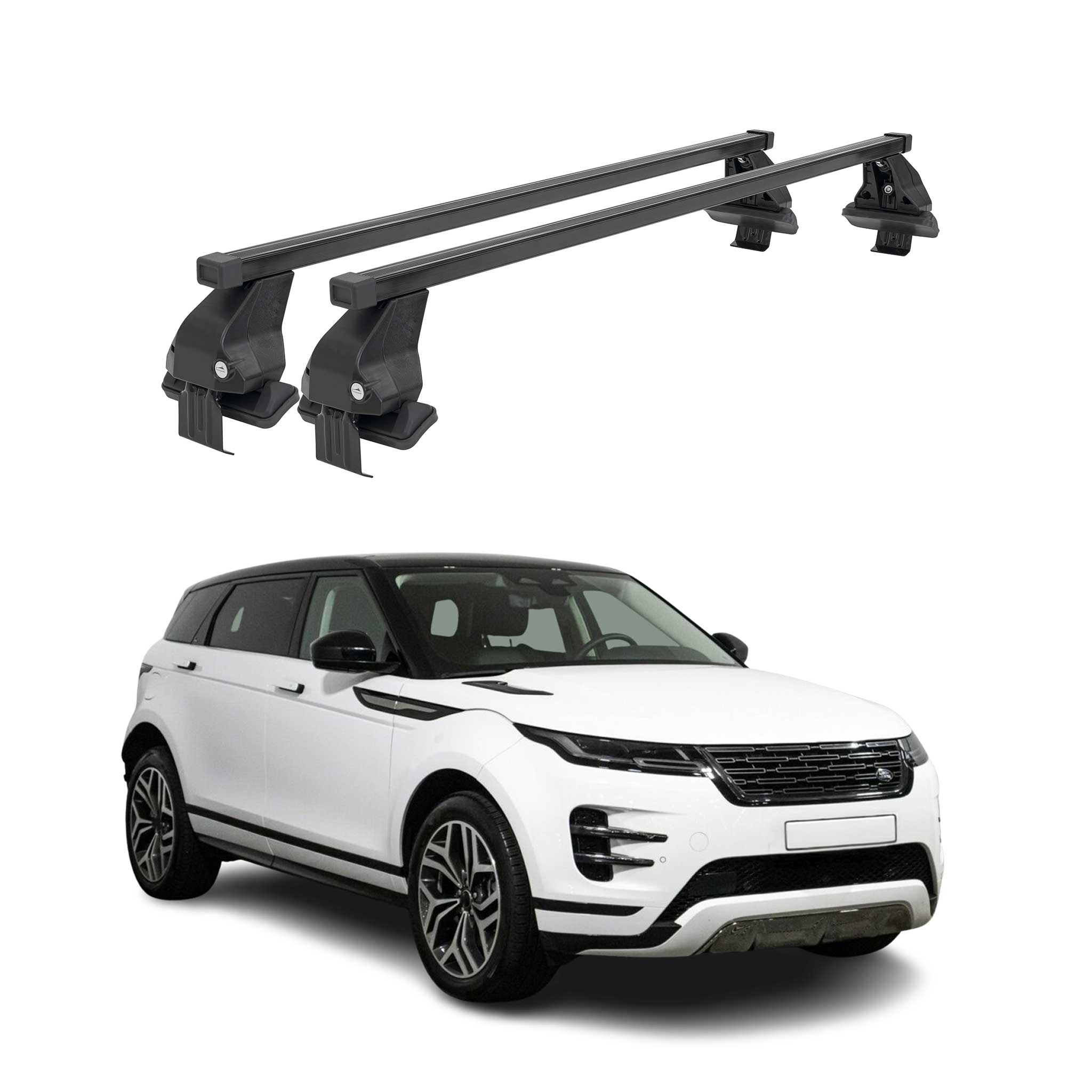 Barres Transversales Menabo pour Range Rover Evoque 2019-2026 Noir