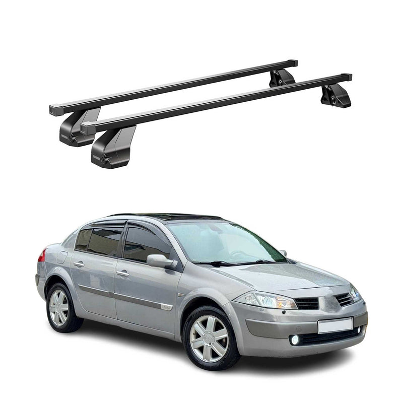 Barres Transversales Menabo pour Renault Megane II 2002-2010 Noir