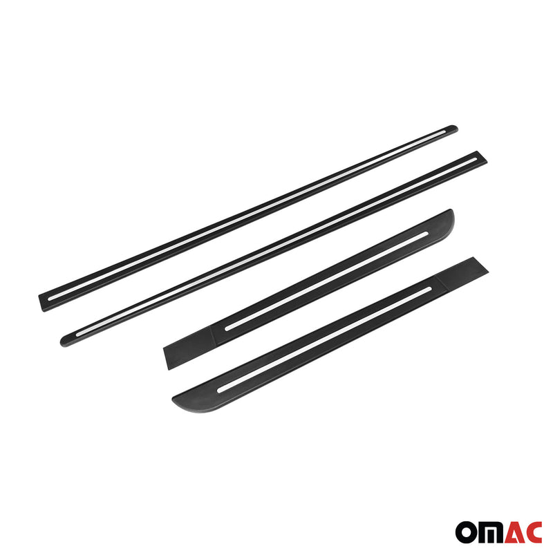 Garniture baguette de porte latérale pour Skoda Karoq 2017-2025 Noir Chromé 4Pcs