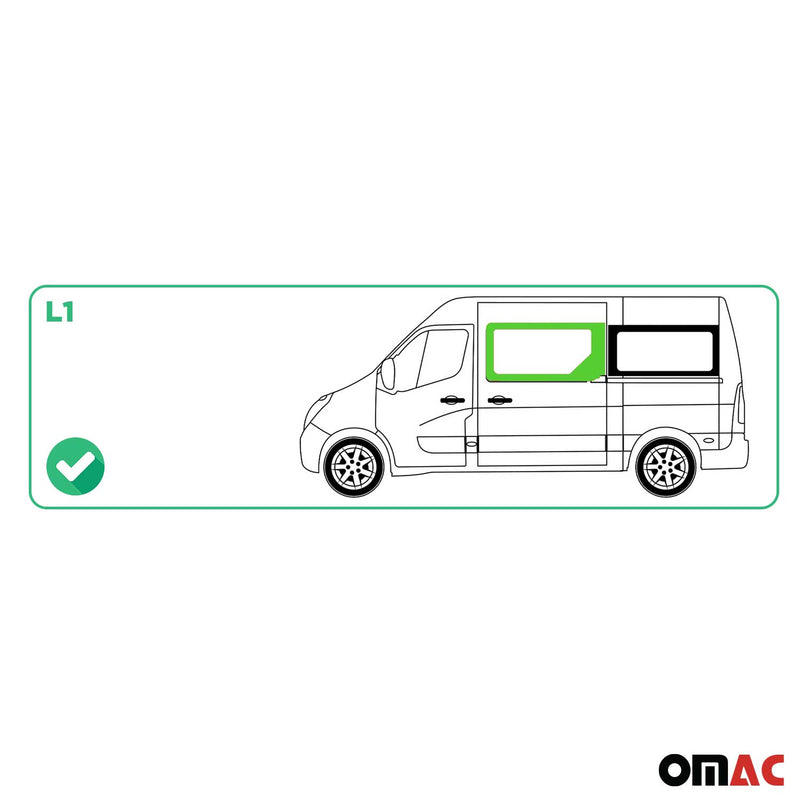Vitre de Porte pour Opel Movano 2010–2021 Droit Avant Coulissante L1