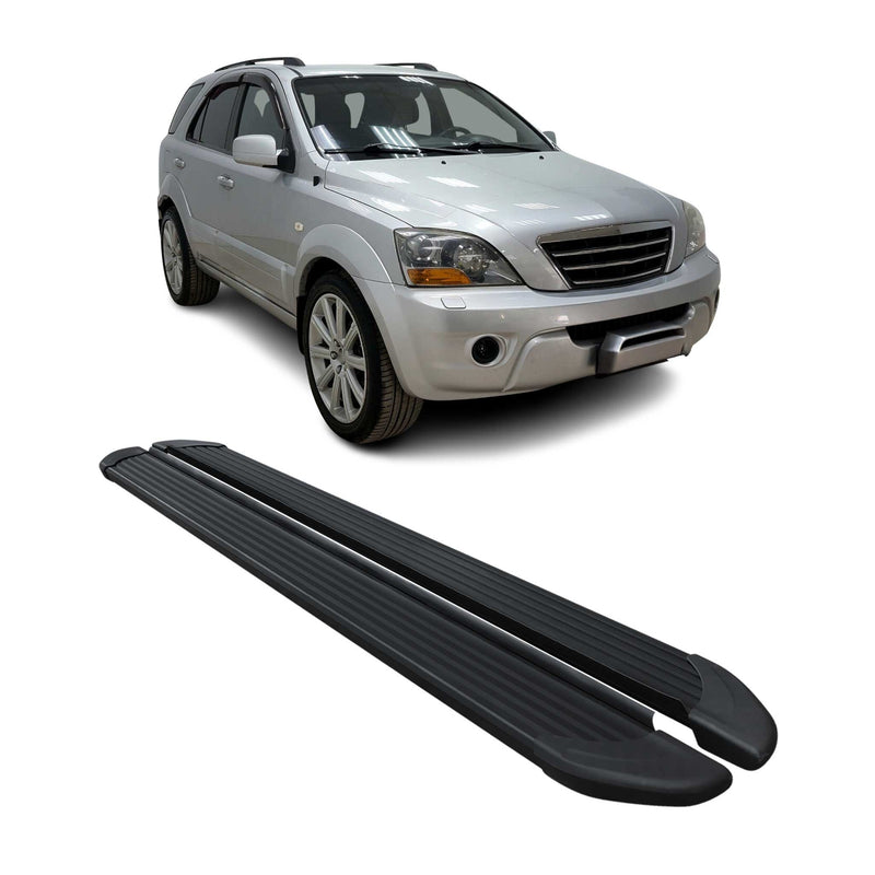 Marchepieds Latéraux pédale pour Kia Sorento 2002-2009 Noir Aluminium 2Pcs