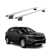 Barres de toit transversales pour Suzuki S-Cross 2022-2026 Alu Gris 2 pièces ABE