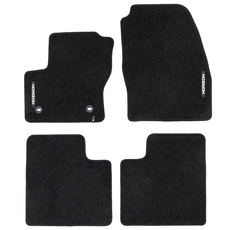Tapis de Sol de Voiture pour Ford Grand C-Max 2010-2015 Pre-FL Velours Noir 4Pcs