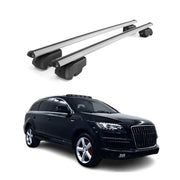 Barres de toit Transversales pour Audi Q7 4L 2006-2015 ABE Aluminium Gris