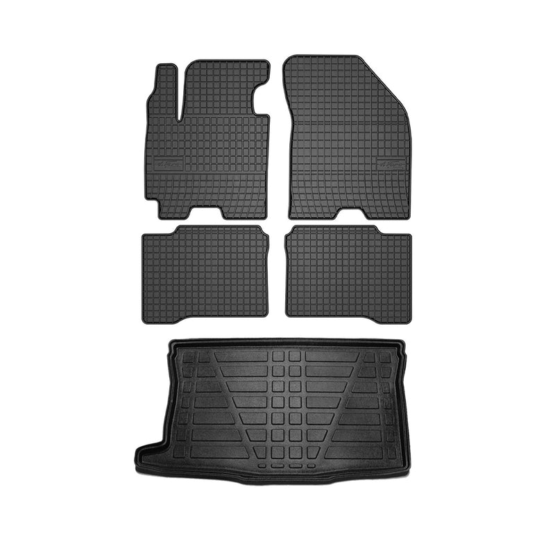 Kit Tapis de sol et coffre pour Suzuki Swift 2018-2024 TPE Noir