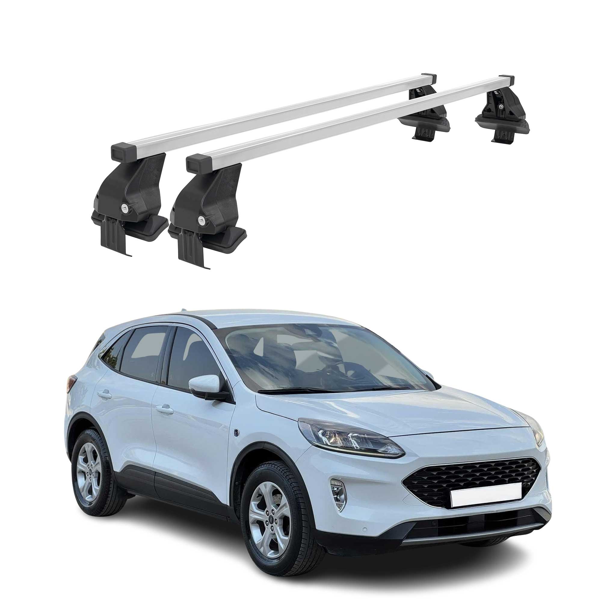 Barres de toit transversales pour Ford Kuga III 2019-2026 Acier Gris