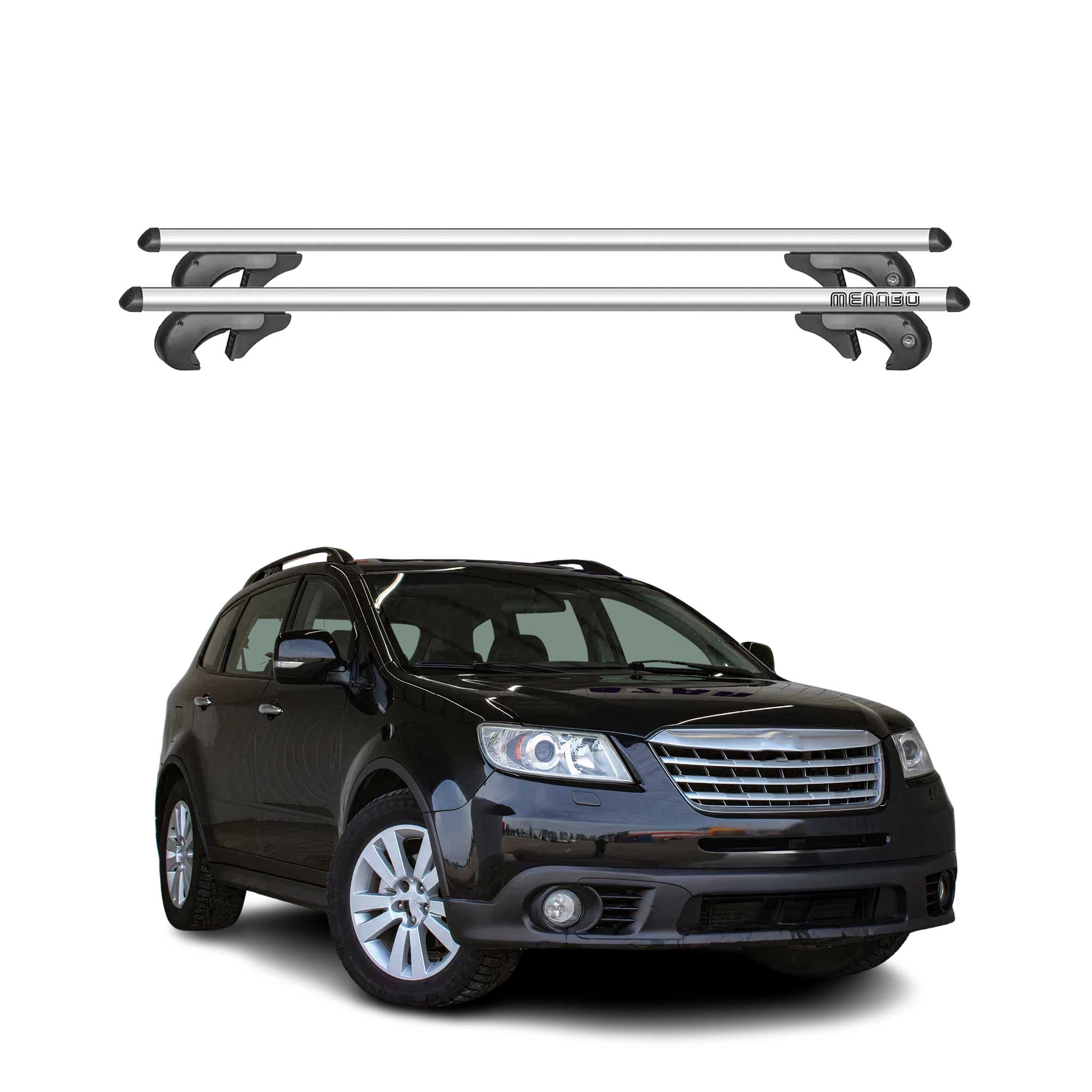 Barres de toit transversales pour Subaru Tribeca 2005-2014 90kg Aluminium Gris