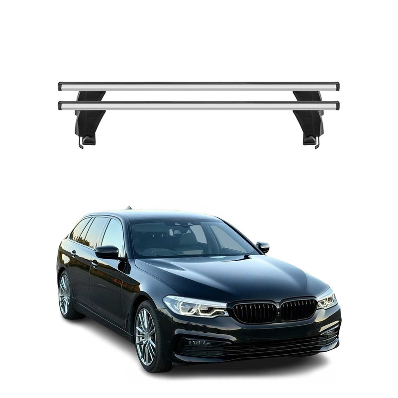 Menabo Barres de toit transversales pour BMW Série 5 G31 2017-2023 Alu Gris 2x