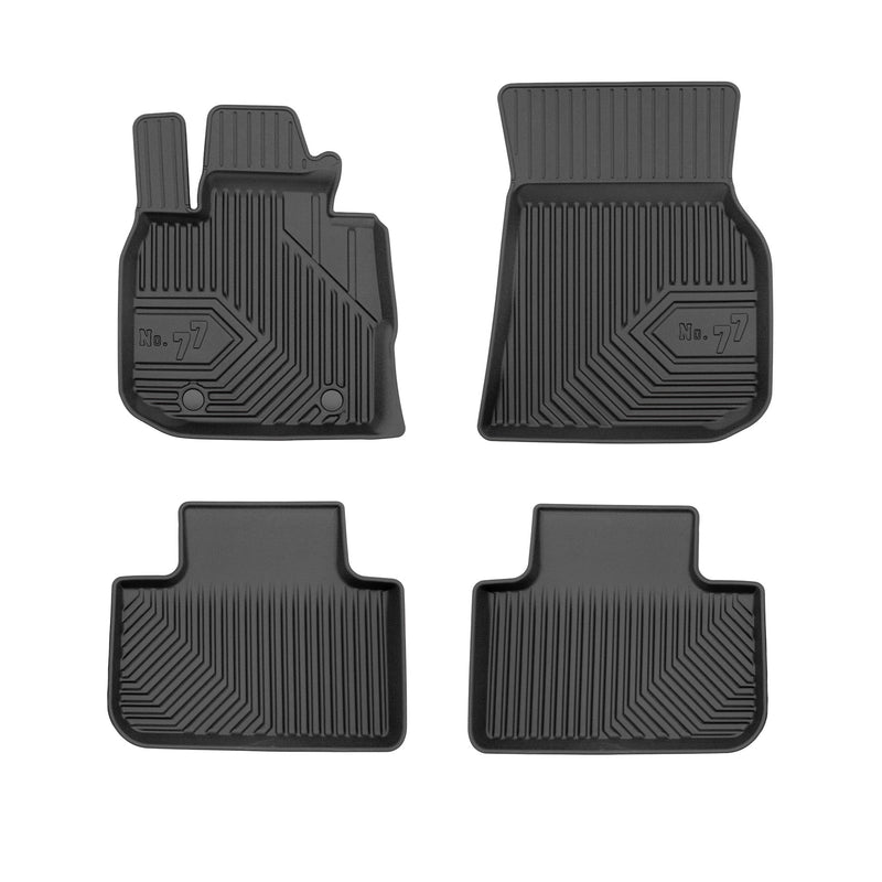 Tapis de Sol de Voiture pour BMW X4 G02 2018-2025 TPE Antidérapant Noir 4Pcs